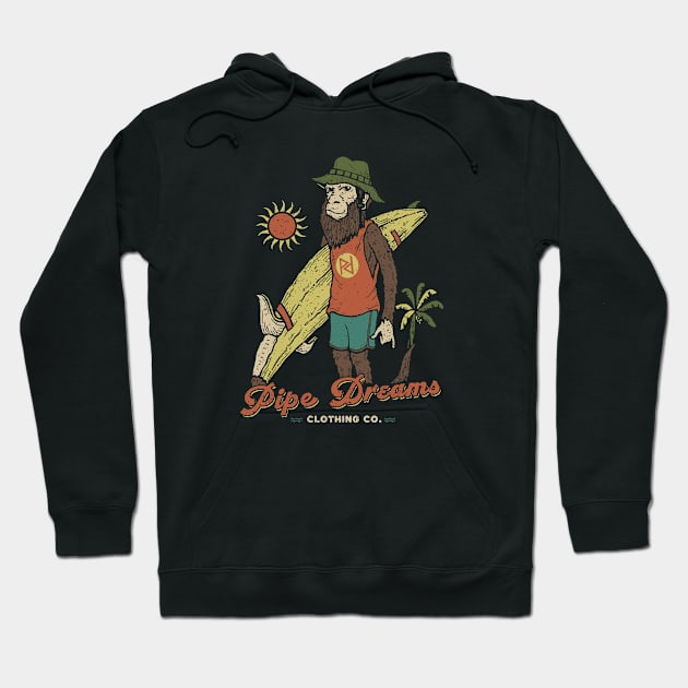 Surfer Monkey Hoodie by Pipe Dreams Clothing Co.